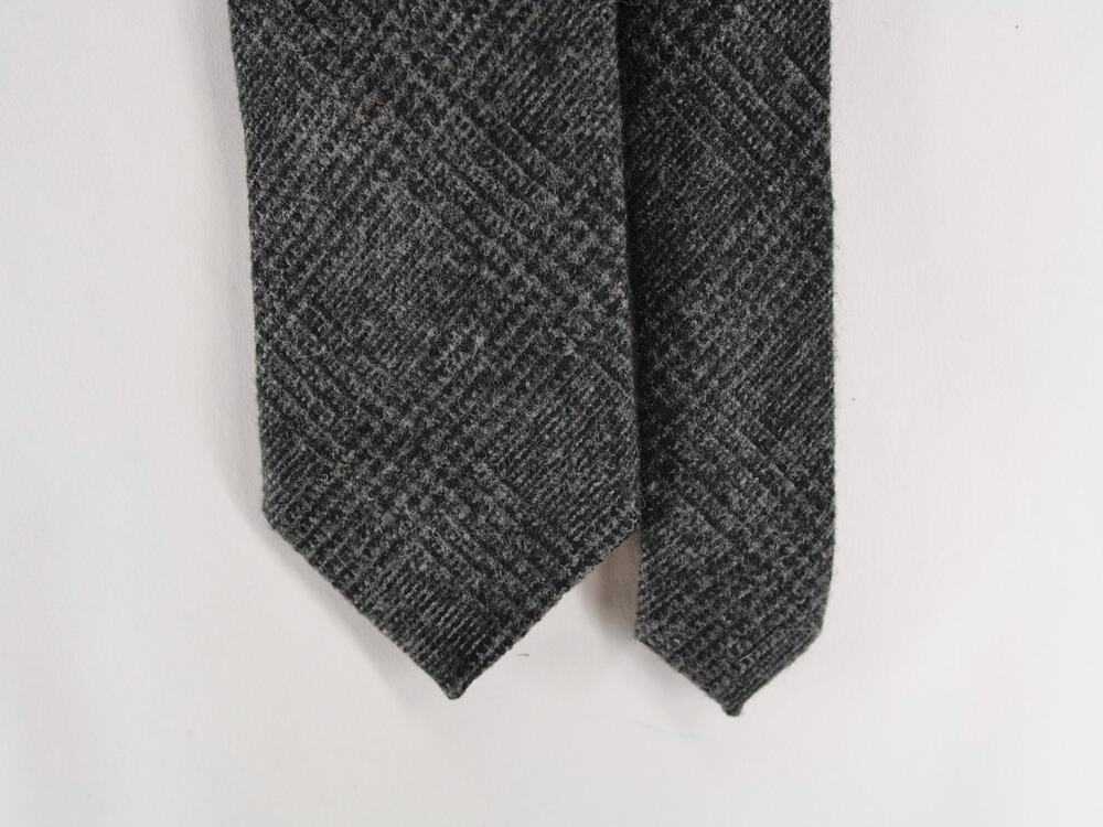 NWT J. Crew Factory Men's Narrow Tie Wool Blend Plaid Dark Grey 3"x58"